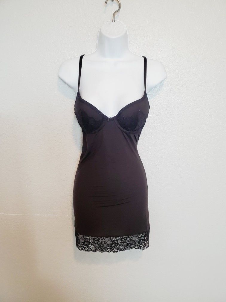Victoria's Secret Black Nightie Nightgown Lingerie Size 34B