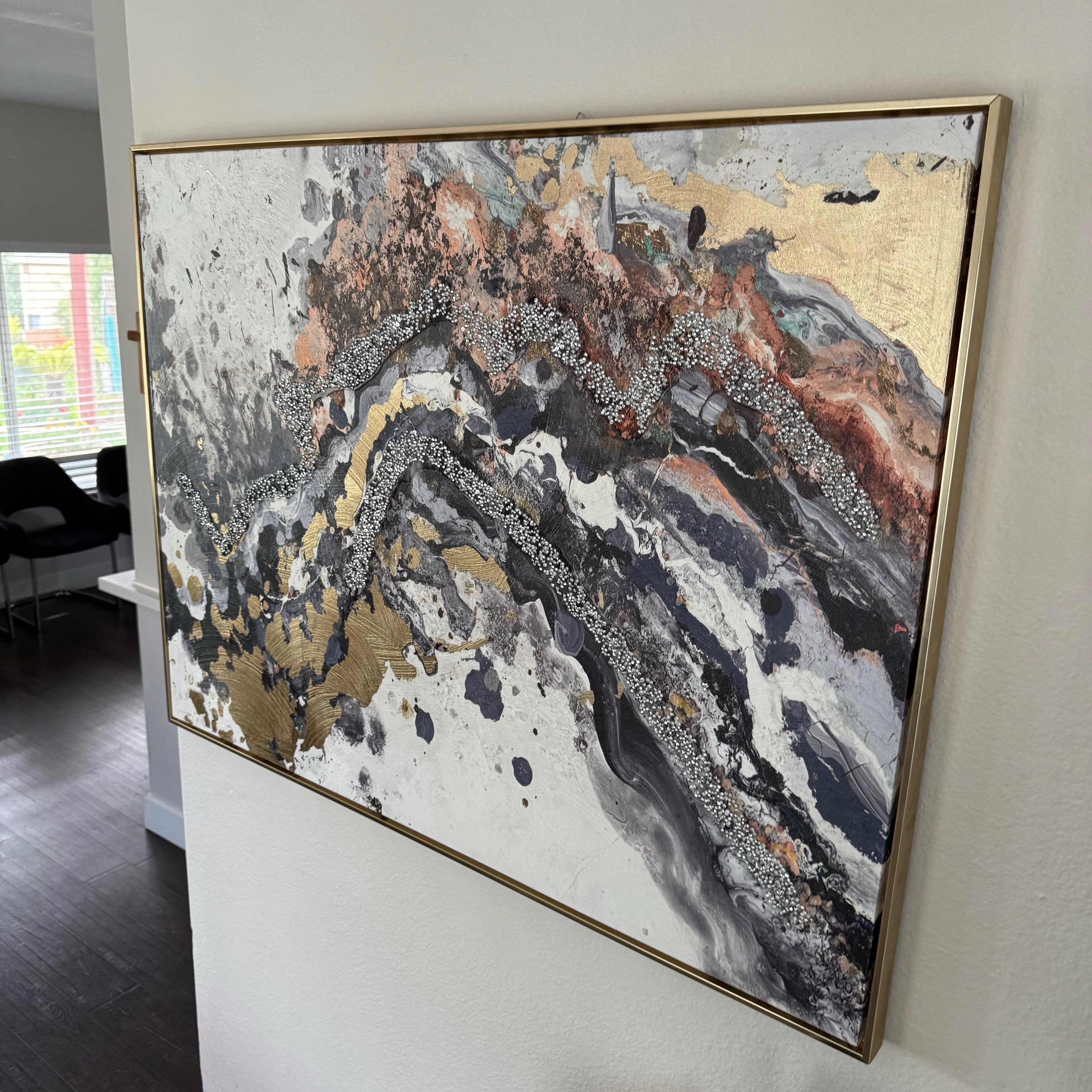 Gold Natural Mixed Media Wall Art