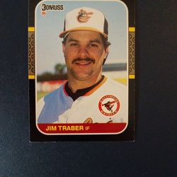Jim Traber 1986 Leaf Baseball Card