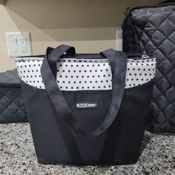 Black & White Polka Dot Insulated Tote