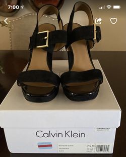 Calvin Klein Bette Block Heel black women shoes