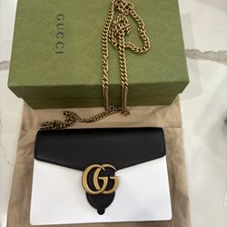 Gucci Marmont Leather Wallet on Chain