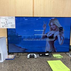 PS5 Bundle Pack With 55” OLED Tv