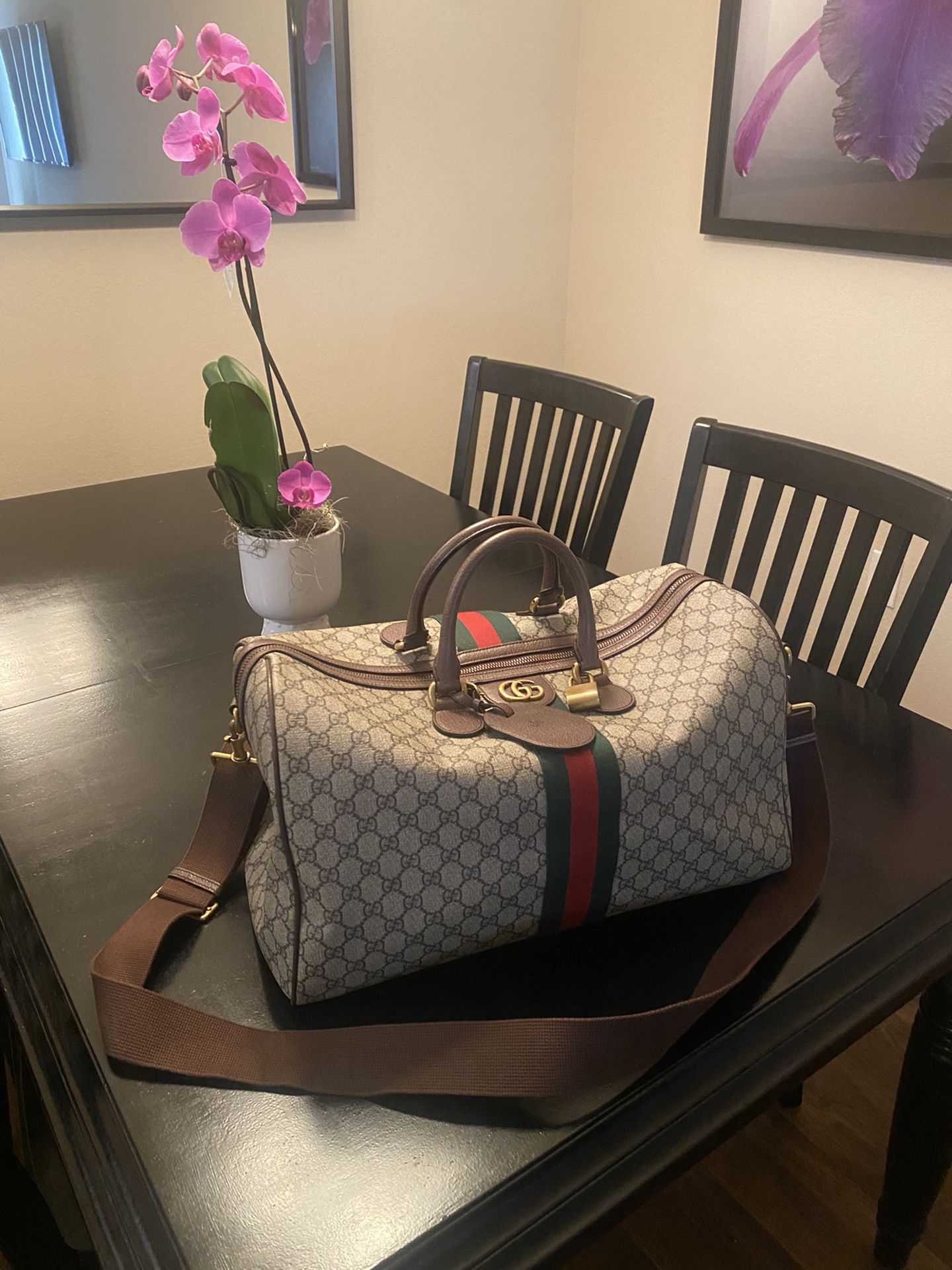 Gucci Ophidia Medium Carry On Duffle GG supreme