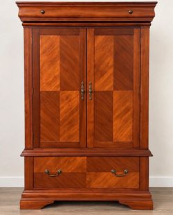 Wood Armoire with Drawers