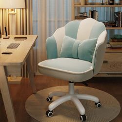 Office Chair Cute Petal Desk Chair, Modern Fabric Home Butterfly Chair, Height Adjustable, New