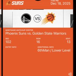 Warriors Vs Suns 12/18