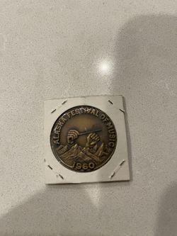 Bronze 1960 Alaska Festival Of music Looped Medallion