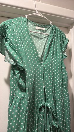 Mid length wrap around dress