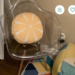 Two Large Clear Plastic Chairs 