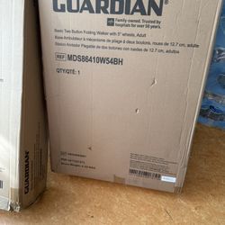 GUARDIAN Adults two button folding walker 5” wheels