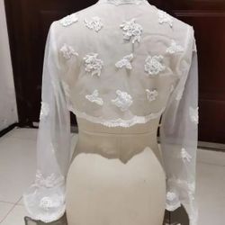 Customizable 3D Applique Wedding Bolero
