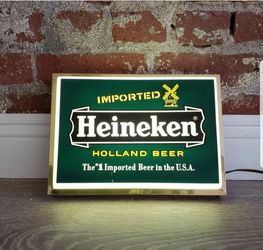 VINTAGE Heineken Light Up Beer Sign