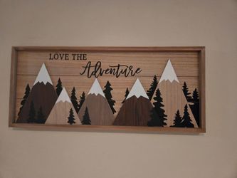 Love The Adventure Rustic Wall Sign Nature Art Decor