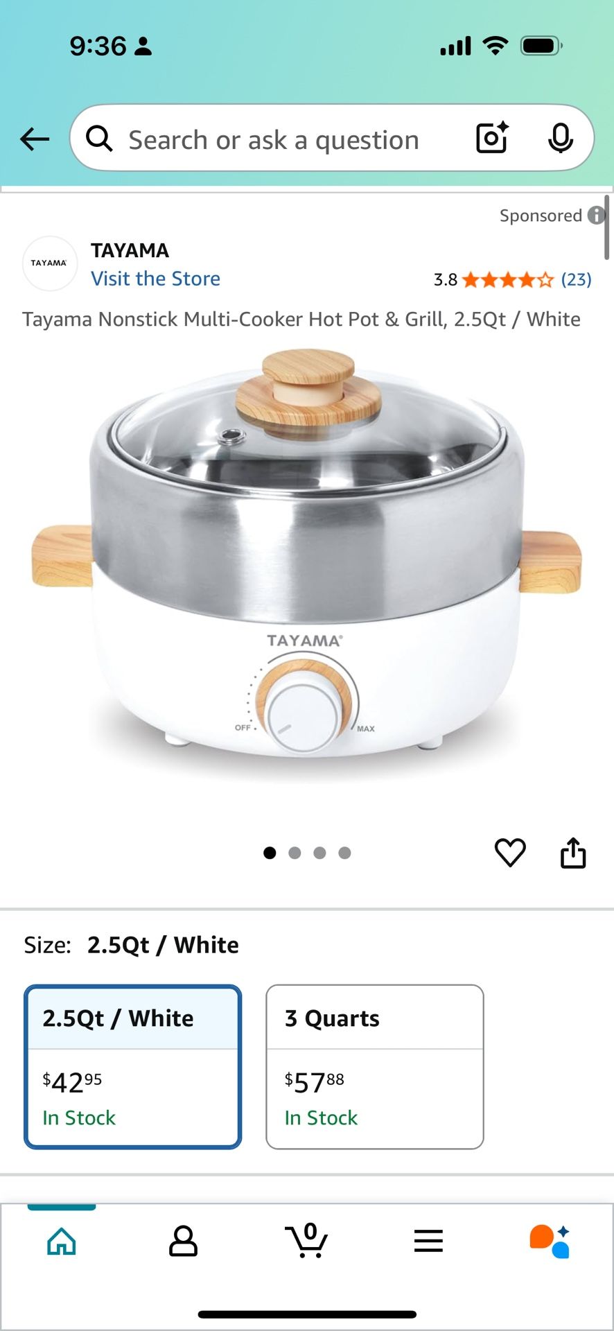 Aroma 2.5L Whatever Pot – Multi-Use Cooker