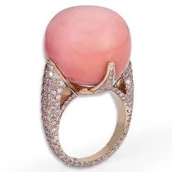 SWEET  & ROMANTIC  PINK PEARL RING 
