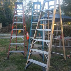 8 Ft Step Ladders Good. $65 Each