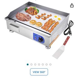 24" Electric Countertop Griddle Flat Top Commercial Restaurant BBQ Grill worth $300