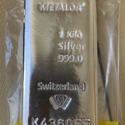 1 Kilo Silver 999.0 Switzerland Metalor 