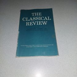 EXTREMELY RARE THE CLASSICAL REVIEW VOLUME XXXIX NUMBER ONE 1989 PAPERBACK 