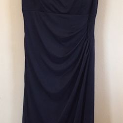 Navy Blue David’s Bridal Bridesmaid Dress