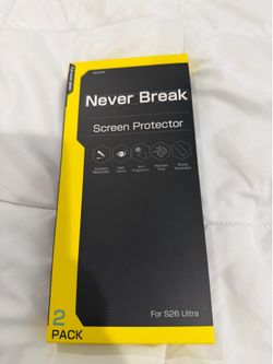 Never Break Screen Protector 2 Pack for Galaxy S26 Ultra Bubble Free
