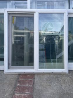 Window double glass vinyl  35.5 inch height 35.5 inch width  new construction window  brand new