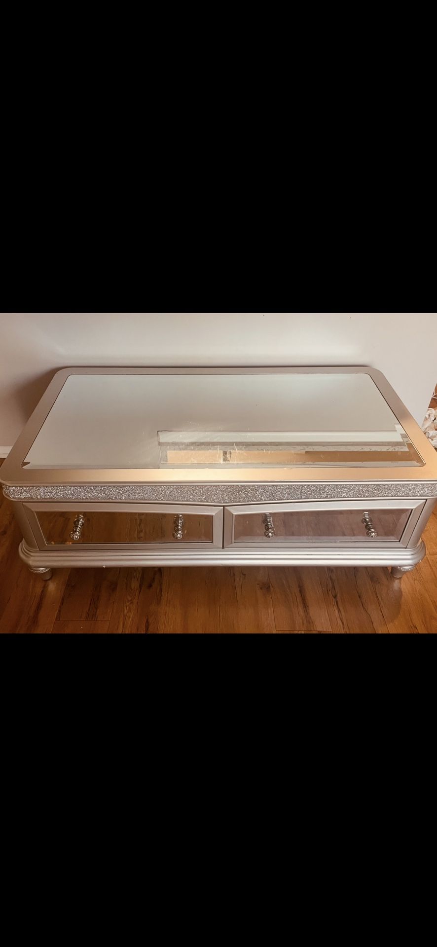 Crushed Diamond Mirror Coffee Table