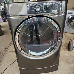 FRONT LOAD GE GAS DRYER WITH PEDESTAL 