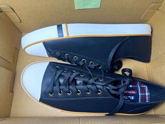Ben Sherman Dorset Lo LX Black/White Lace-Up Sneaker Memory Foam Men's 9.5