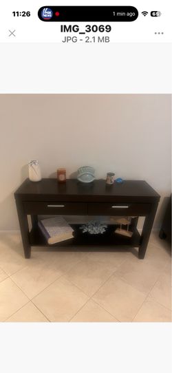 Brown Wood Console
