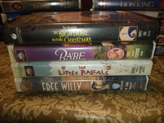 VHS WALT DISNEY MOVIES
