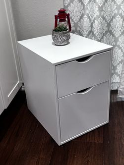 NICE & STURDY  2-Drawer Nightstand / Side Table / FILE CABINET