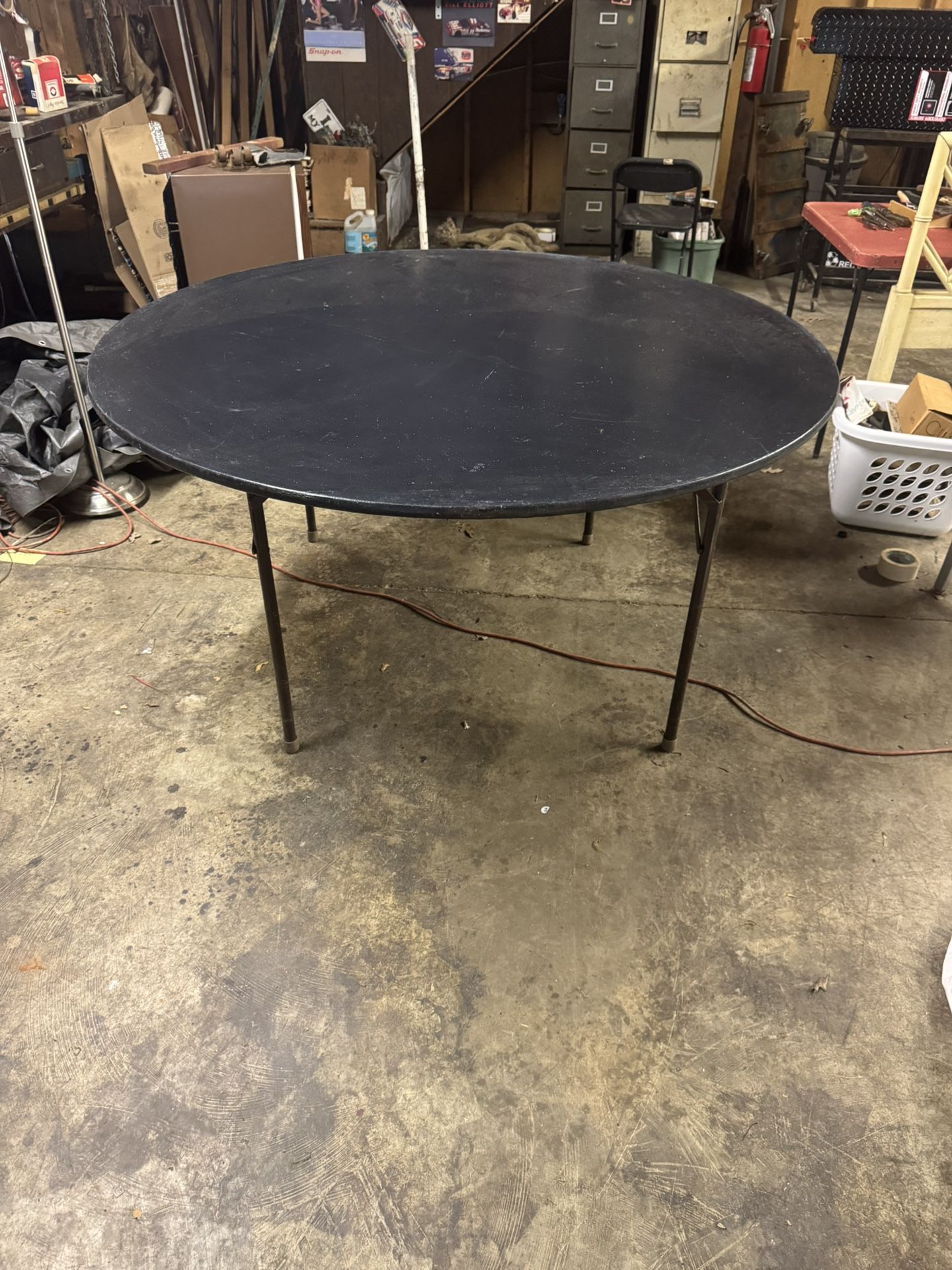 60” round folding table Great For Poker Games And Parties