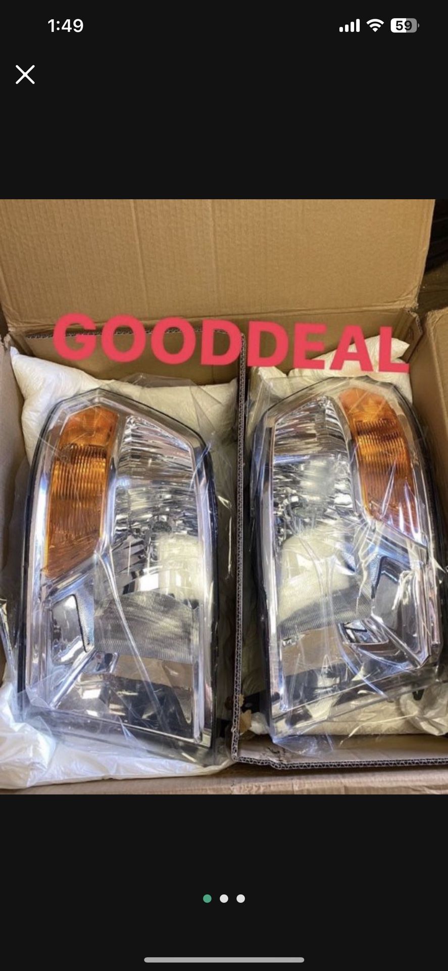 #41 Fits 09-18 Ram 1500 10-18 Ram 2500/3500 Headlights Pair Replacement Left + right Head Light