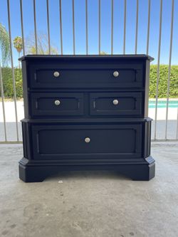 Black Four Drawer Dresser With Nickel Plated Handles - $150 OBO