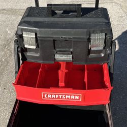 CRAFTSMAN Black & Red Rolling Tool Box 22-in W x 28-in H x 16 in D