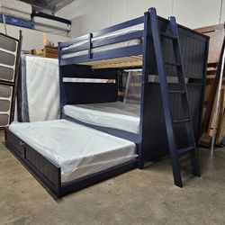 Full Over Full Bunk Bed And Mattress 