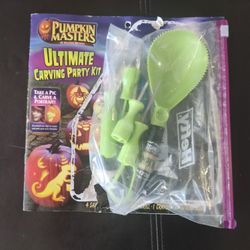 Pumpkin Carving tools with design book , Used only once.