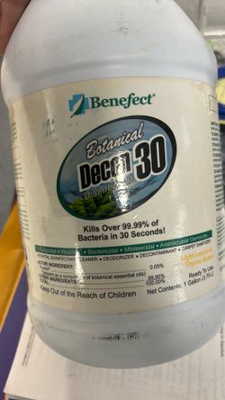 Benefect Decon 30 Botanical Disinfectant – Partial Gallon
