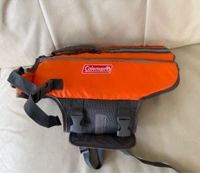 Coleman Pet Flotation Device Dog Life Jacket Vest Safety Orange Size M L
