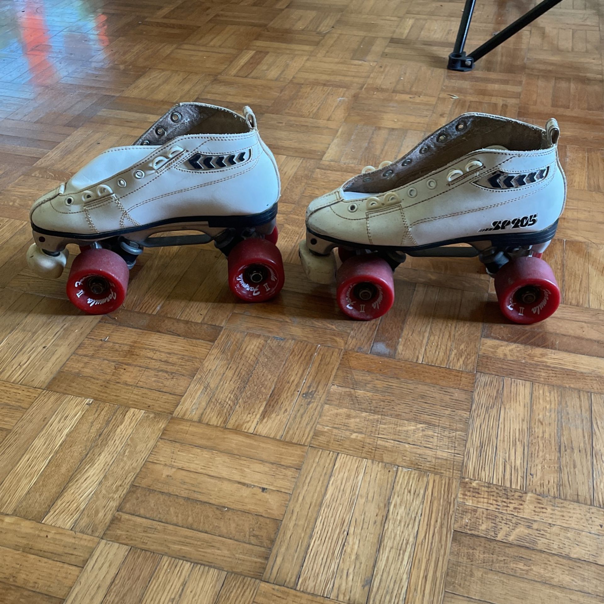 Vintage SP 205 Pacer Quadcruiser Roller Skates Formula 2 Wheels mens Sz 4 wms 6
