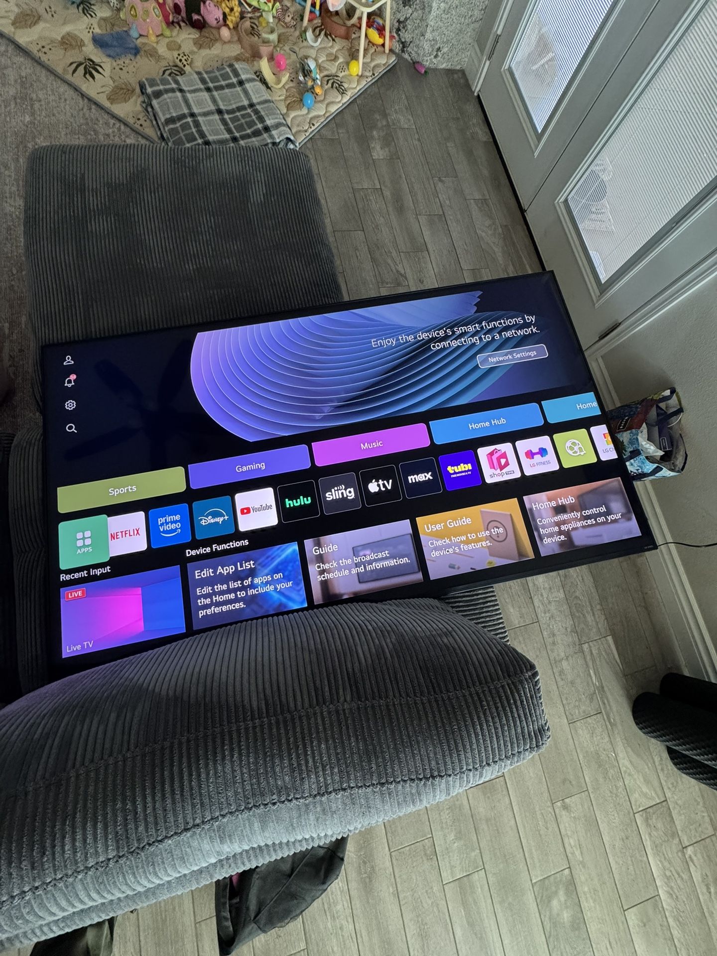 65” LG Flat Screen SmartTv