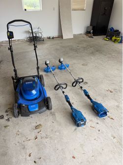 Weed eater and grass mower