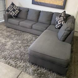 (Sold) Light Gray McDade Sectional Sofa from Living Spaces