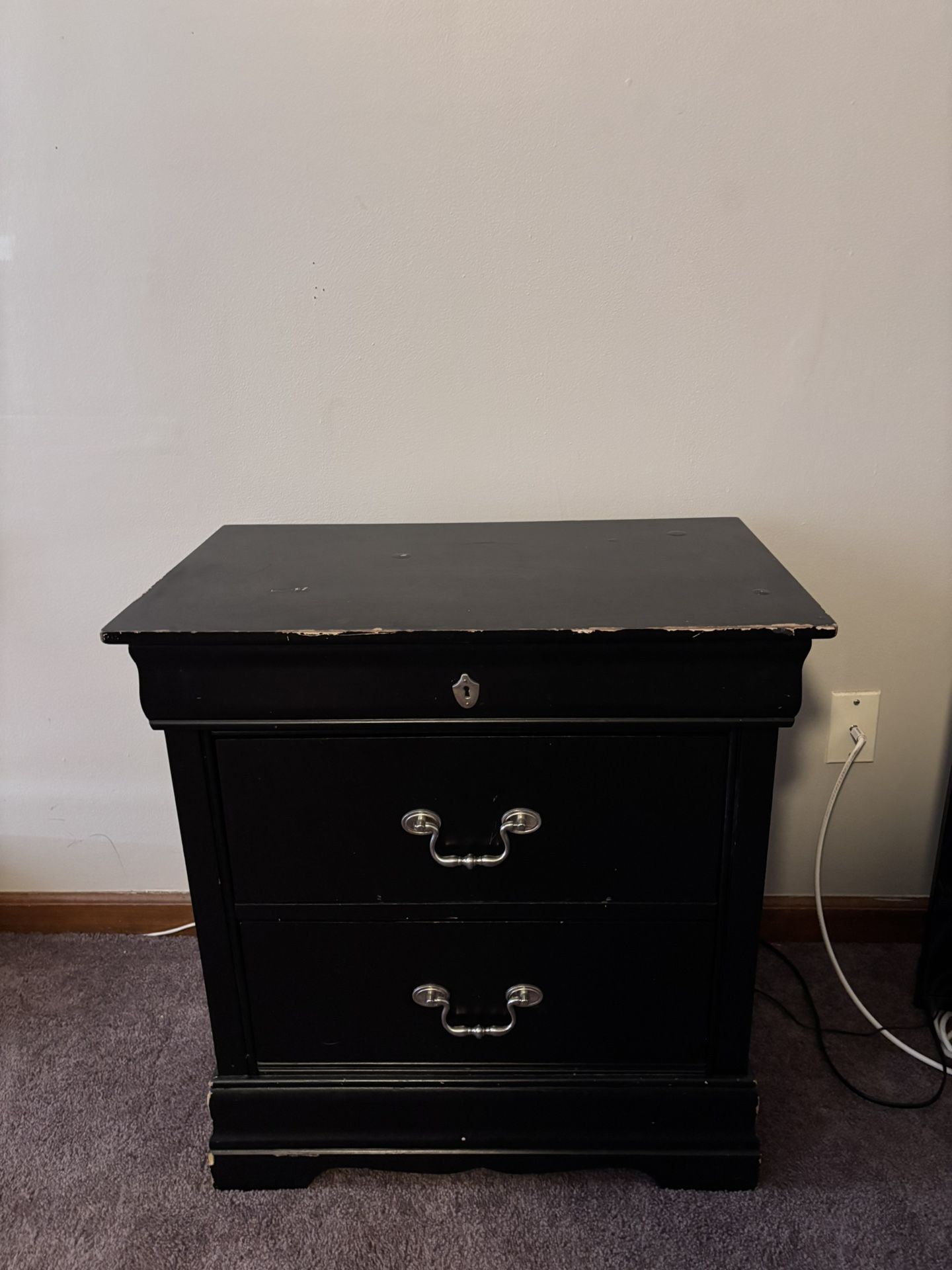 Black Night Stand/Bed side Table