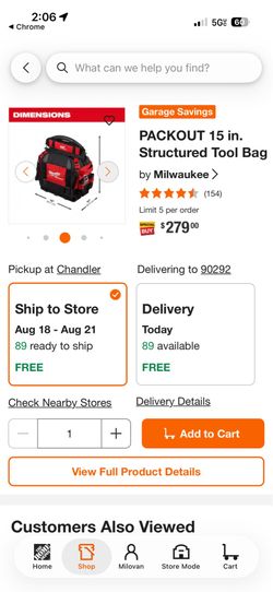 Milwaukee 15” tote