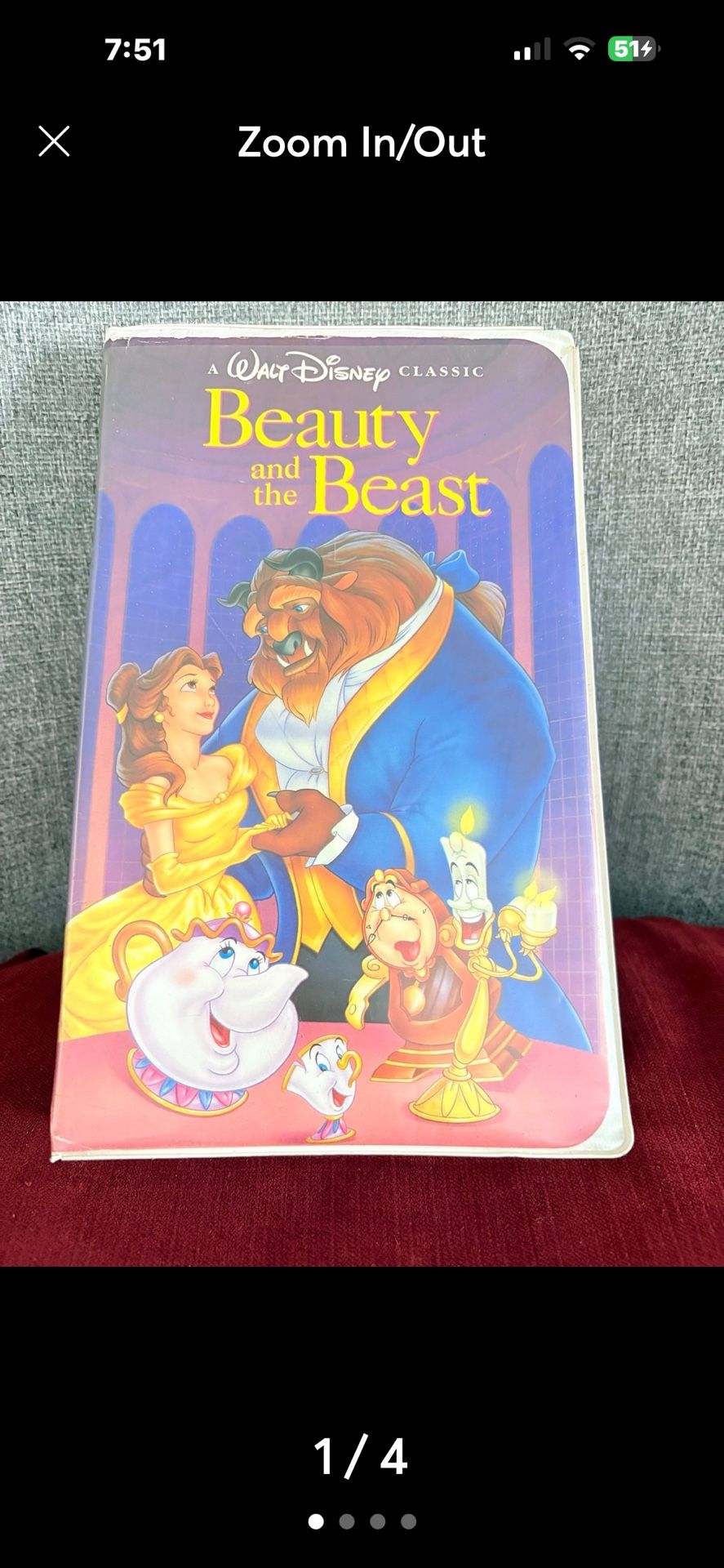 Beauty and the Beast/ Home Video (VHS, Clam Shell)