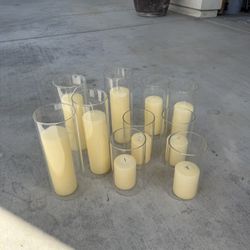 Yummi Wedding Candles 5 X 36 Candles And Glass Holders