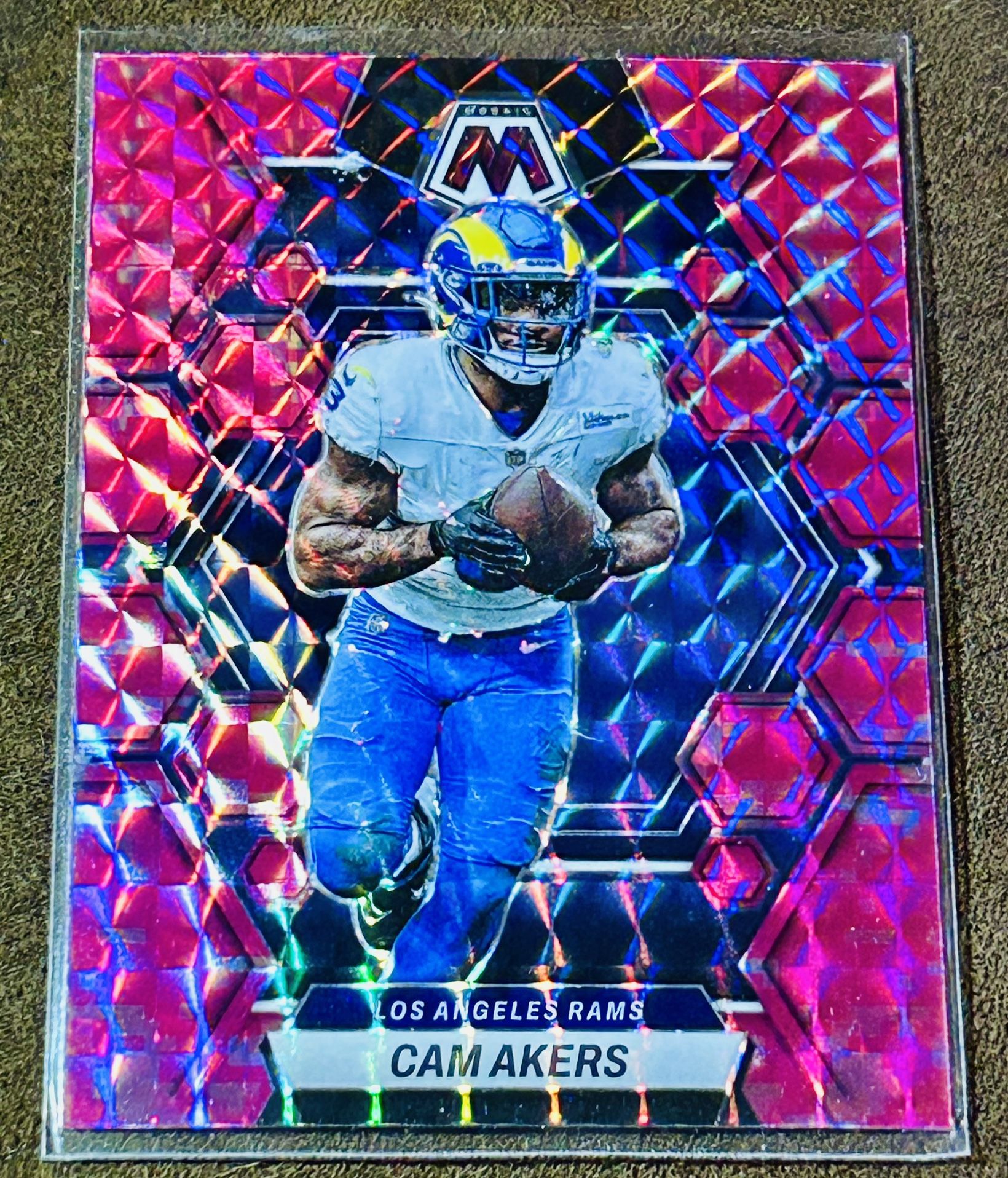Cam Akers Pink Camo Prizm 2023 Mosaic